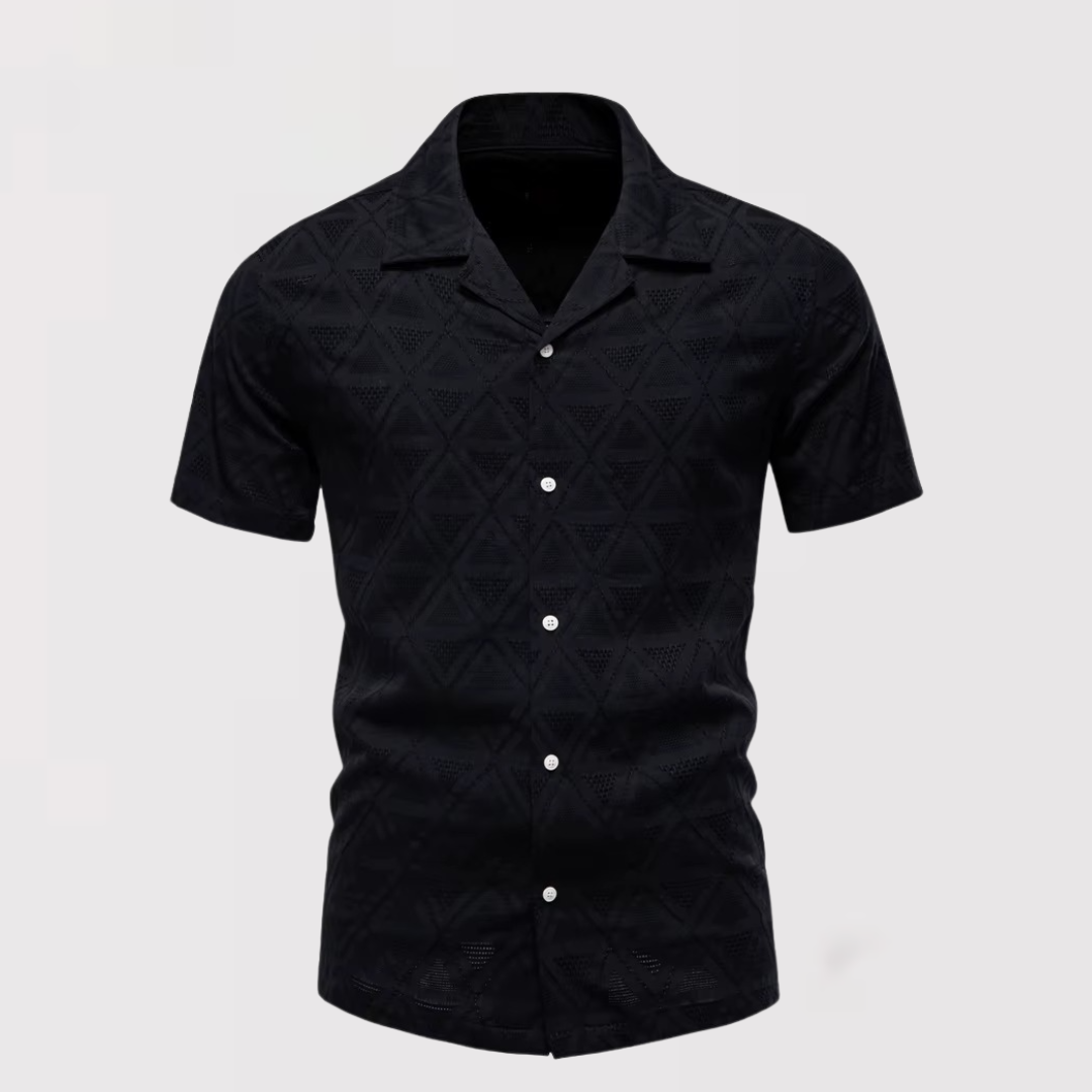 リヴィエラ・テクスチャードコットンシャツ