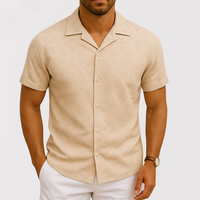 リヴィエラ・テクスチャードコットンシャツ