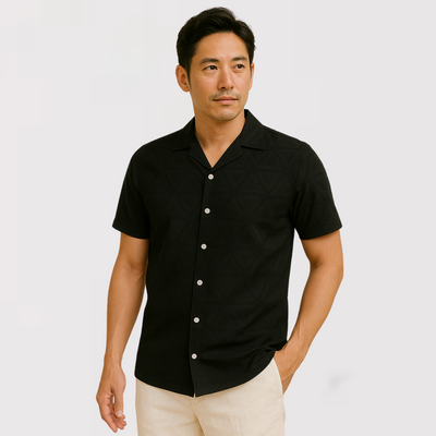 リヴィエラ・テクスチャードコットンシャツ