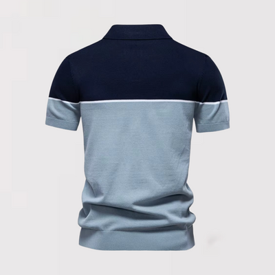 RAYA | ツートーンのボタンなしポロシャツ