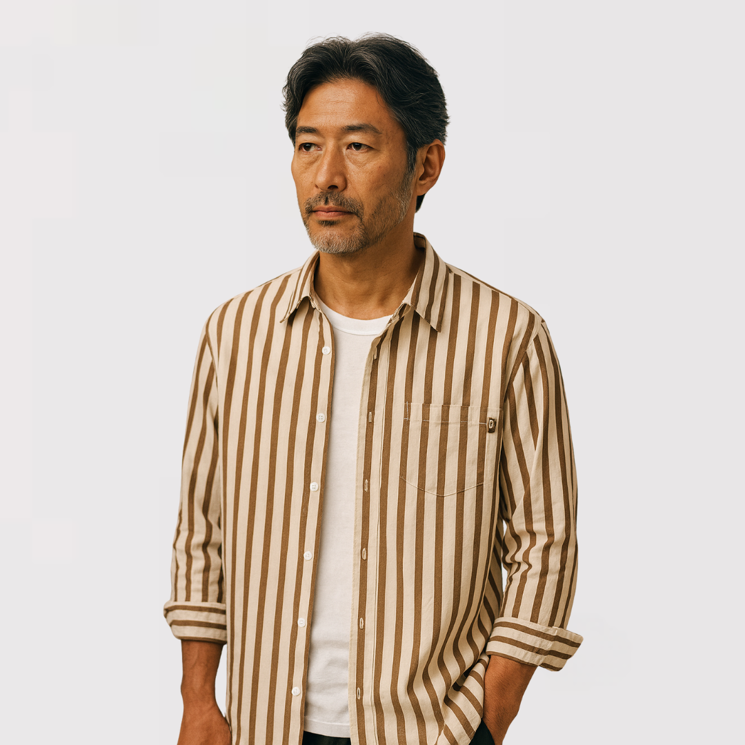 KENJAKU | ソフトストライプシャツ