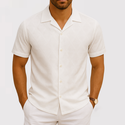 リヴィエラ・テクスチャードコットンシャツ