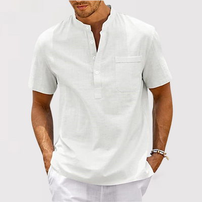 RIALO | ポケット付きヘンリーネックシャツ