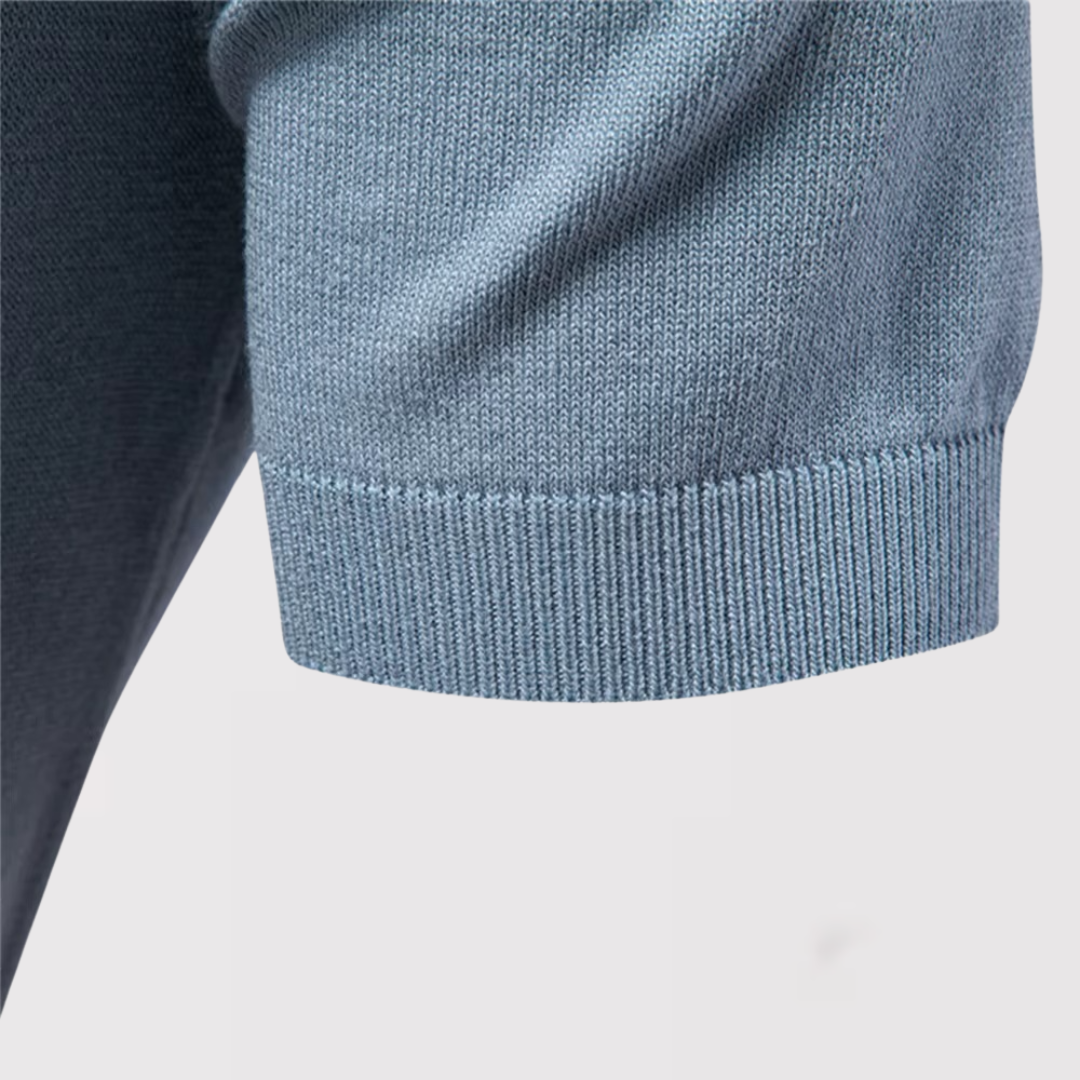 RAYA | ツートーンのボタンなしポロシャツ