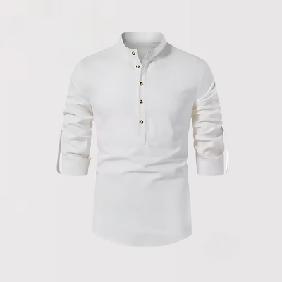 SHOGUN | クラシックハーフボタンコットンシャツ