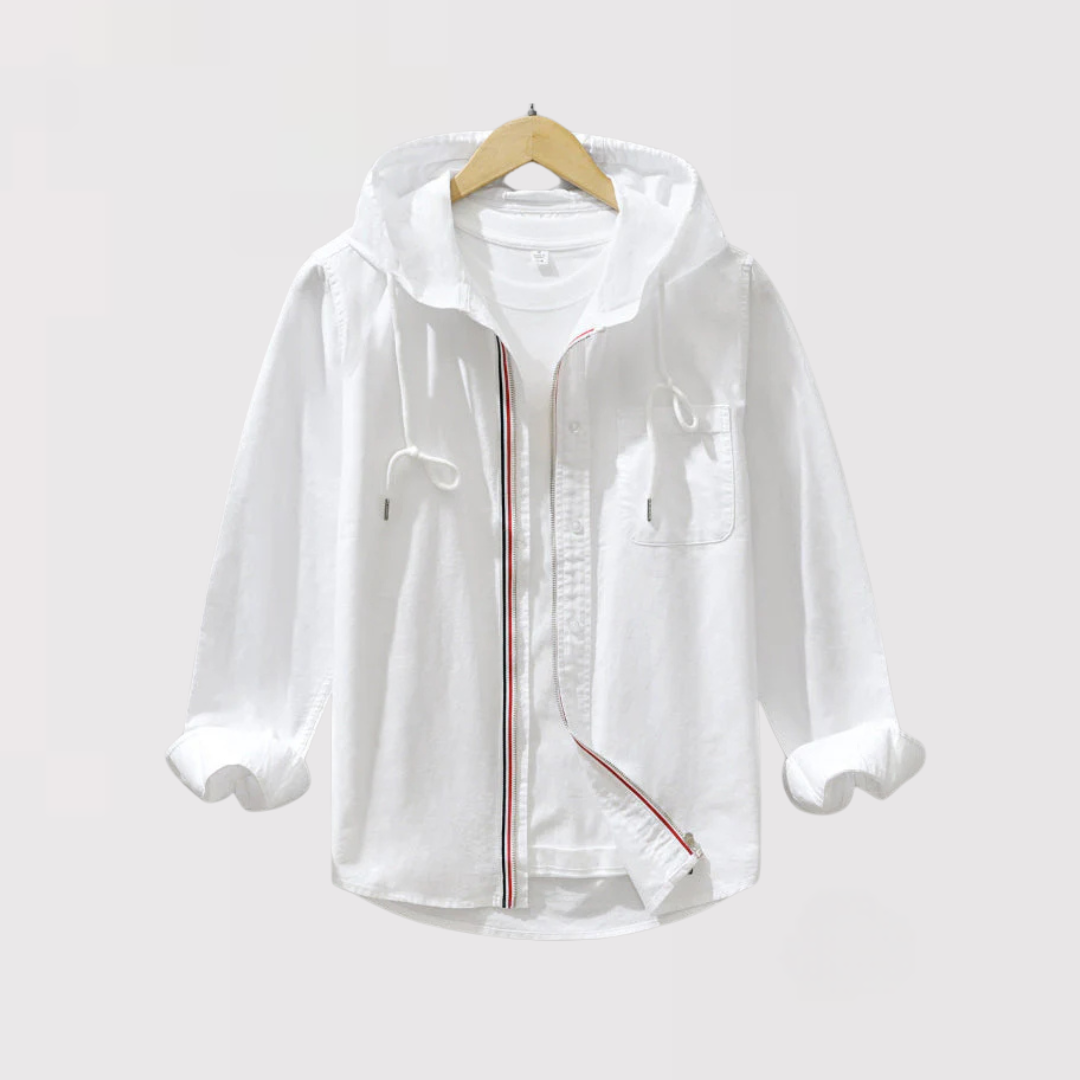 KAZU｜軽量ジッパーフーディーシャツ