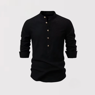 SHOGUN | クラシックハーフボタンコットンシャツ