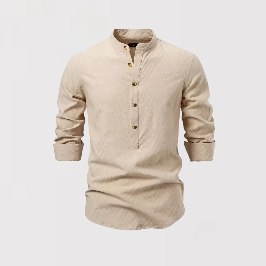 SHOGUN | クラシックハーフボタンコットンシャツ