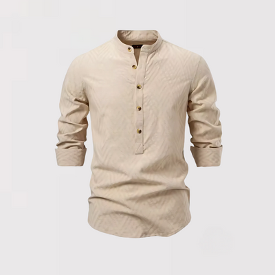 SHOGUN | クラシックハーフボタンコットンシャツ