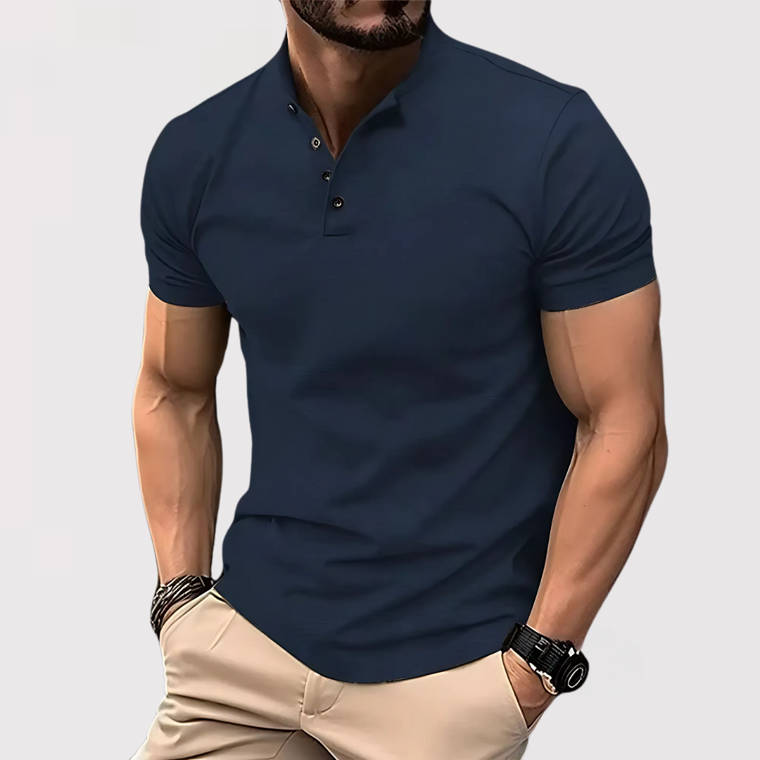 JIGO | カジュアルヘンリーポロシャツ