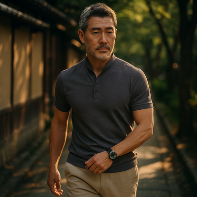 JIGO | カジュアルヘンリーポロシャツ