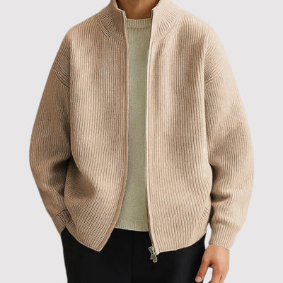 KAEMON | ラグジュアリー フルジップ ニット カーディガン