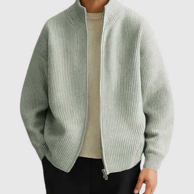 KAEMON | ラグジュアリー フルジップ ニット カーディガン