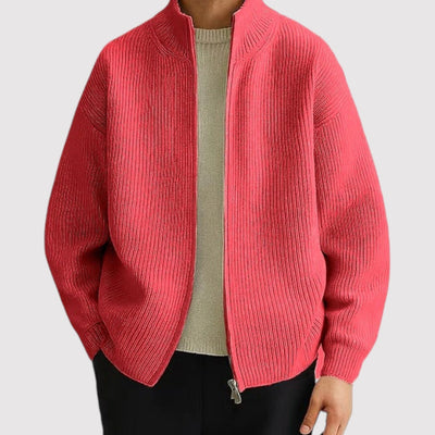 KAEMON | ラグジュアリー フルジップ ニット カーディガン